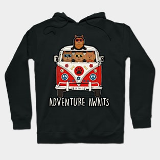 Norwich Terrier Adventure Awaits Artwork Camper Hoodie